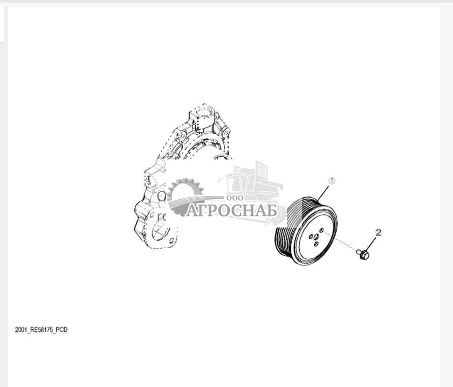 2001 Шкив водяного насоса 